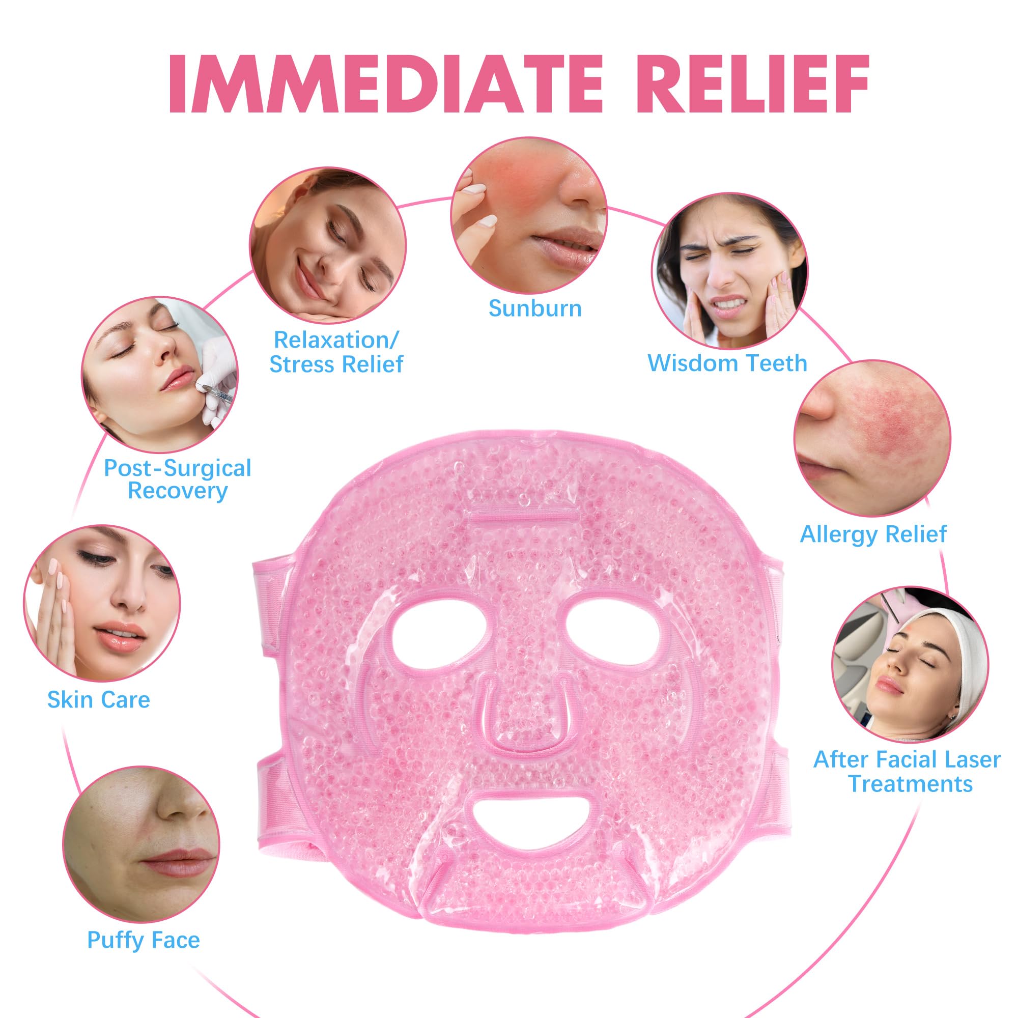 LotFancy Face Ice Pack cooling effect highlights puffiness and relief potential.