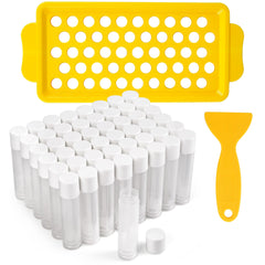 LotFancy lip balm tubes filling tray setup for efficient DIY projects.