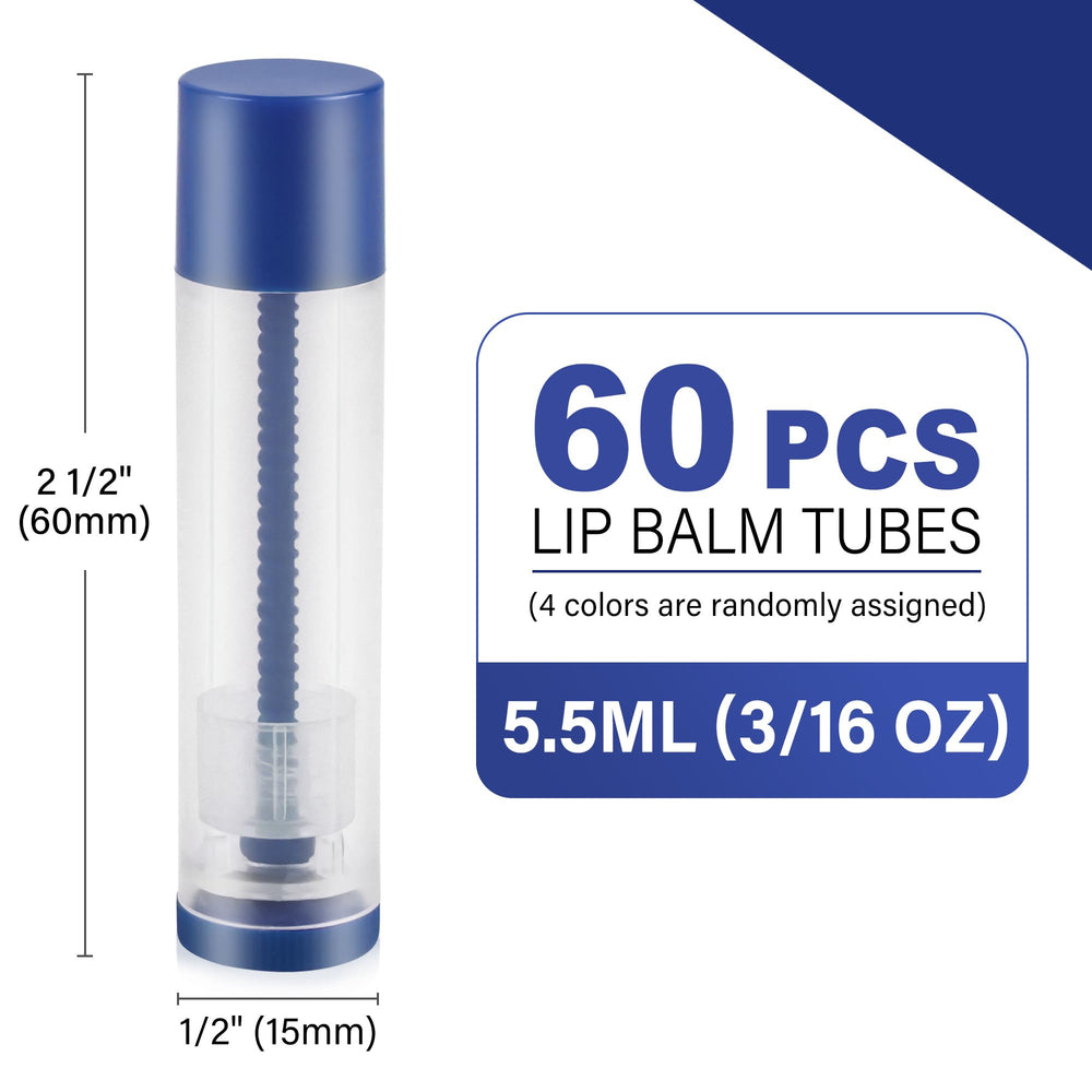 LotFancy lip balm tubes four-color caps display customizable fun and easy product labeling