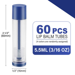 LotFancy lip balm tubes four-color caps display customizable fun and easy product labeling