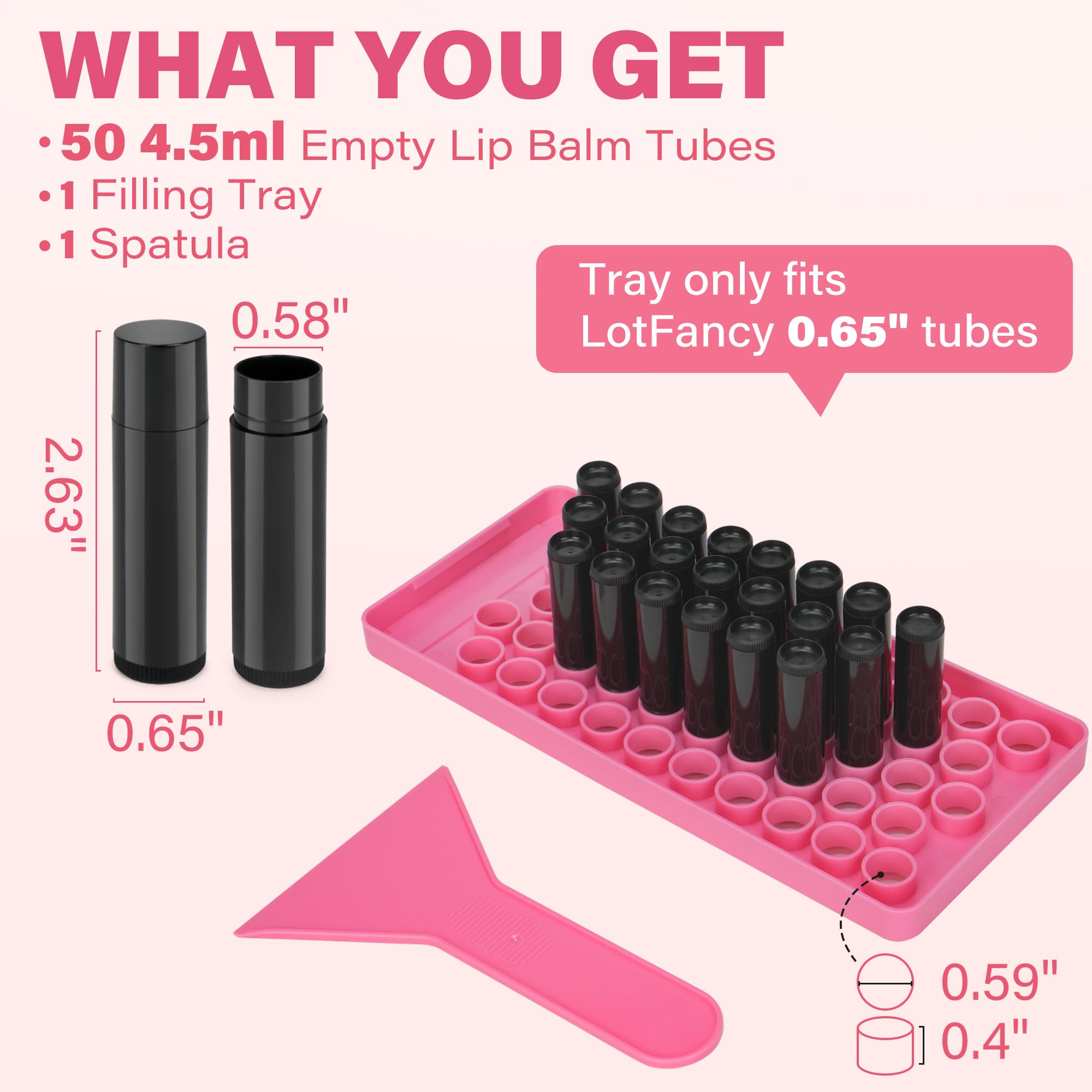 LotFancy spatula in tray shows clean, precise filling for smooth results.