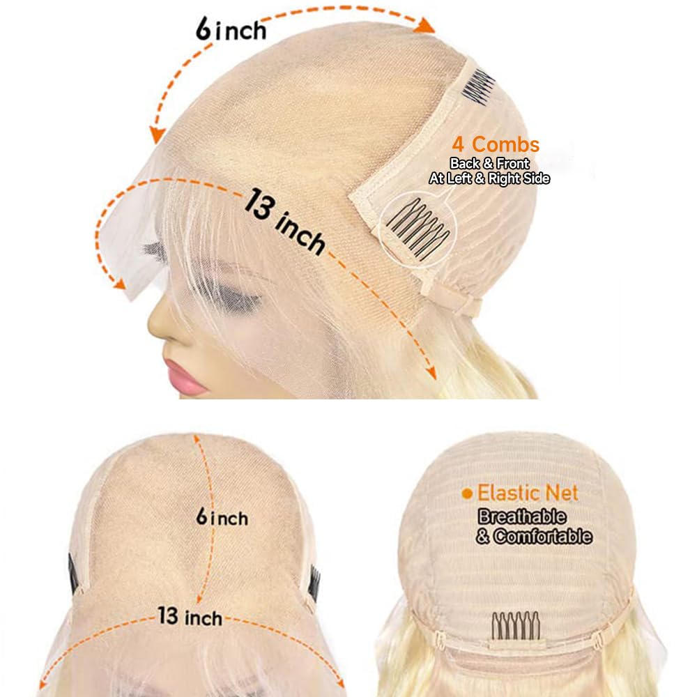 Lotulo 13x6 lace front wig showing bleached knot detail for a polished finish.