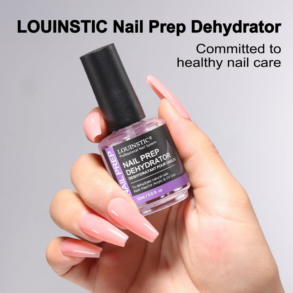 LOUINSTIC acid-free nail dehydrator hypoallergenic performance reduces irritation.