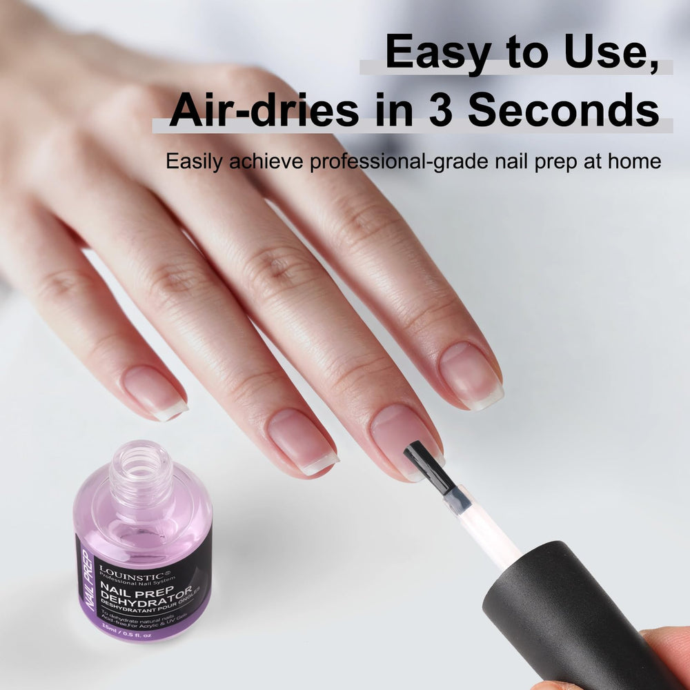 LOUINSTIC acid-free nail dehydrator used in salon and DIY settings.