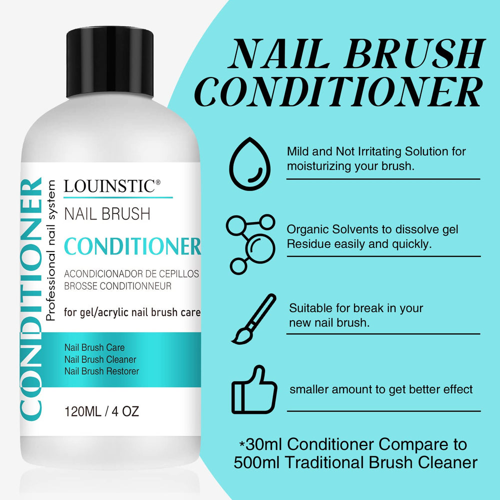 LOUINSTIC Brush Conditioner Preserver image highlights extending brush life with soft bristle care.
