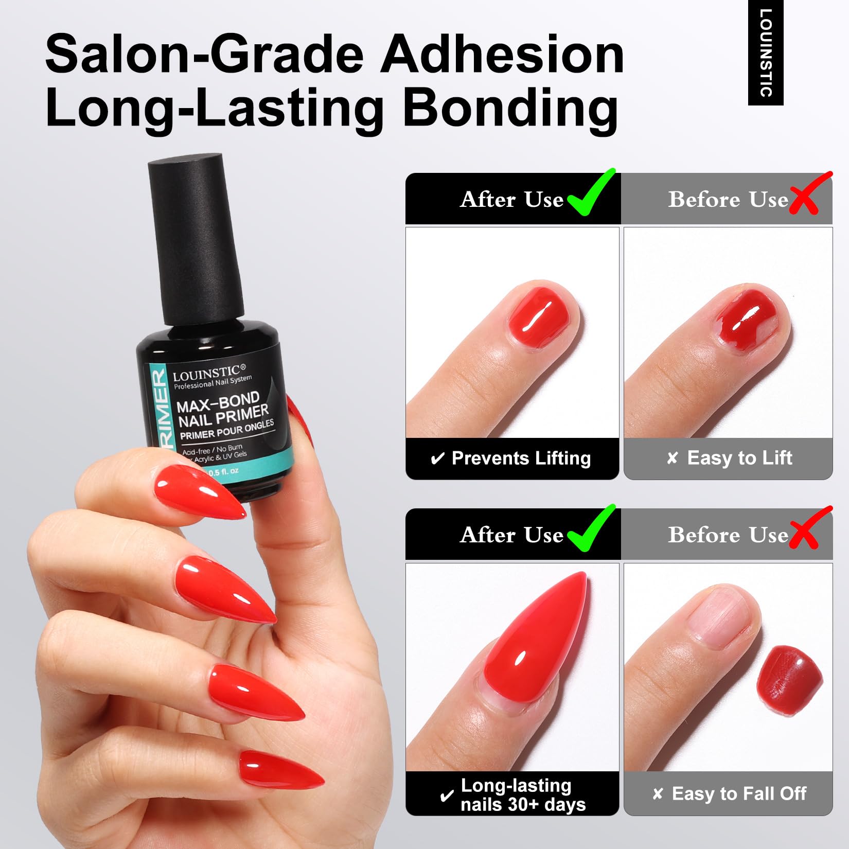 LOUINSTIC chrome powder packaging adds salon-grade shine to prep.