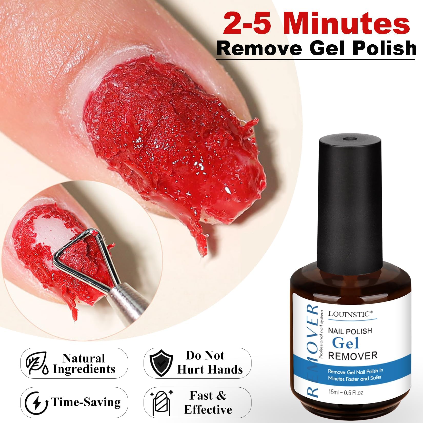 LOUINSTIC cuticle pusher for precise prep before removal