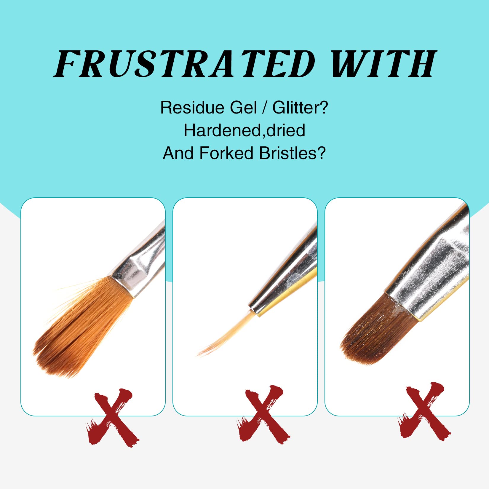 LOUINSTIC Gel Brush Cleaner image shows dissolving gel residues for cleaner, ready-to-use brushes.