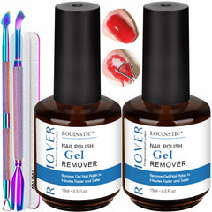 LOUINSTIC gel nail polish remover bottle enables quick at-home removal