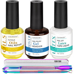 LOUINSTIC gel polish remover kit cover showcases at-home removal convenience.