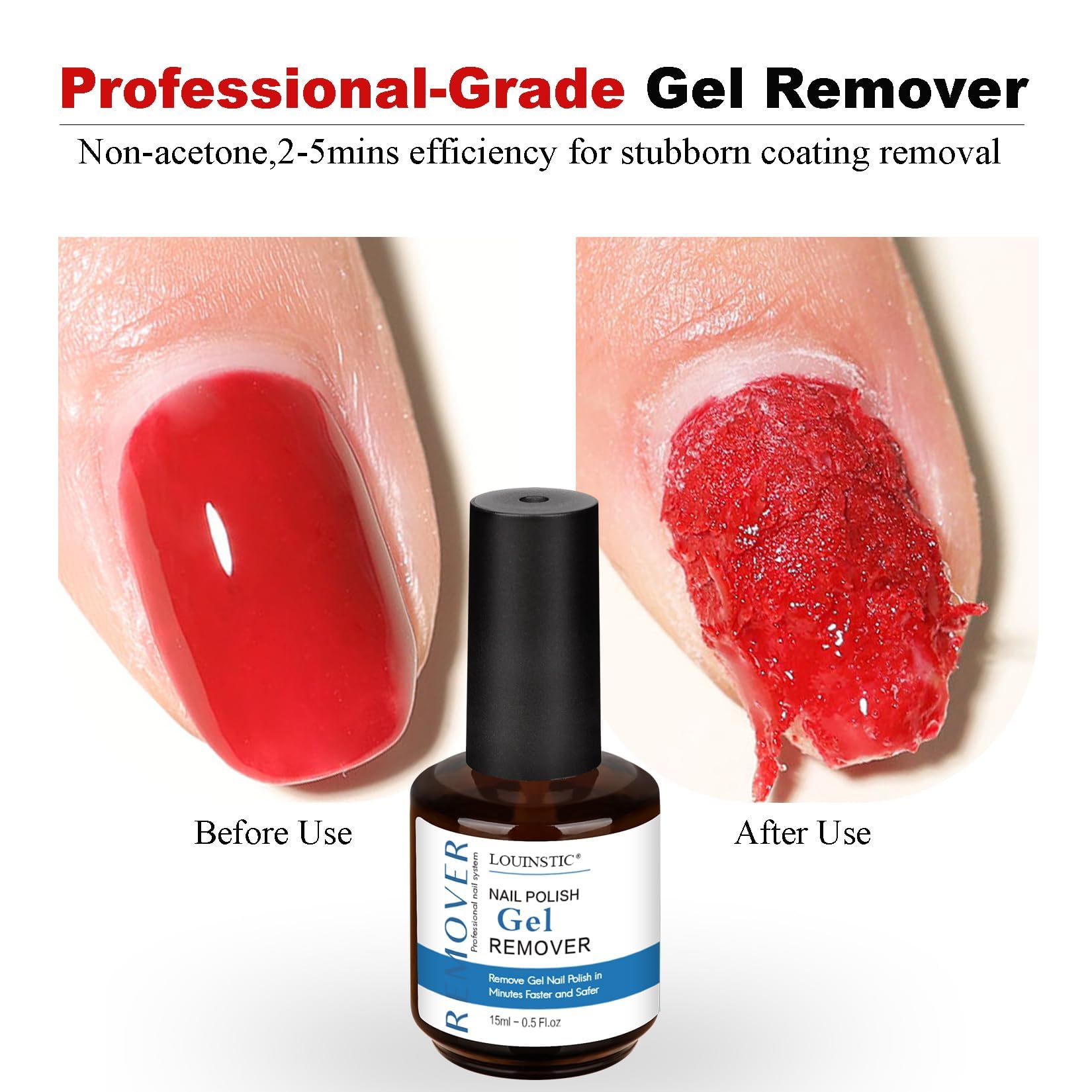 LOUINSTIC nail file grit detail for smoothing nails after removal.