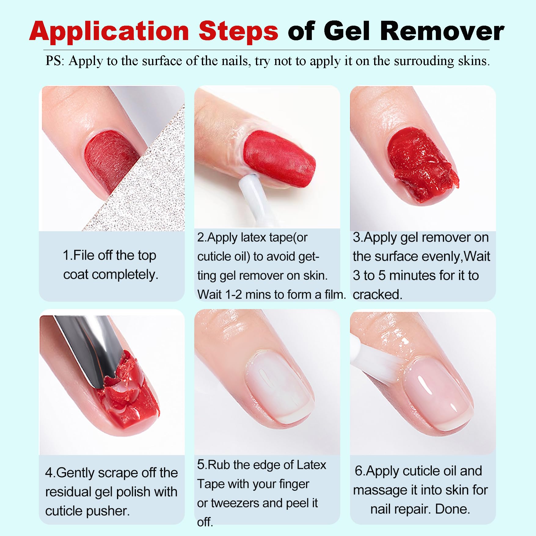 LOUINSTIC packaging shows contents and kit for gel removal routines.