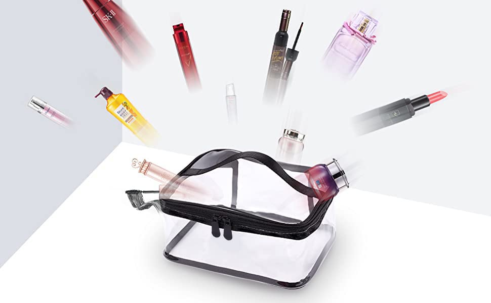 Louise Maelys clear multipurpose bag demonstrates versatile use for gym, swim, or storage