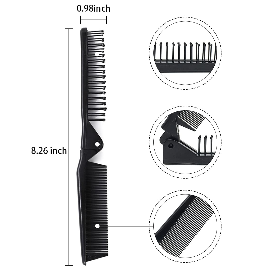 Louise Maelys folding brush opened to full size for quick styling