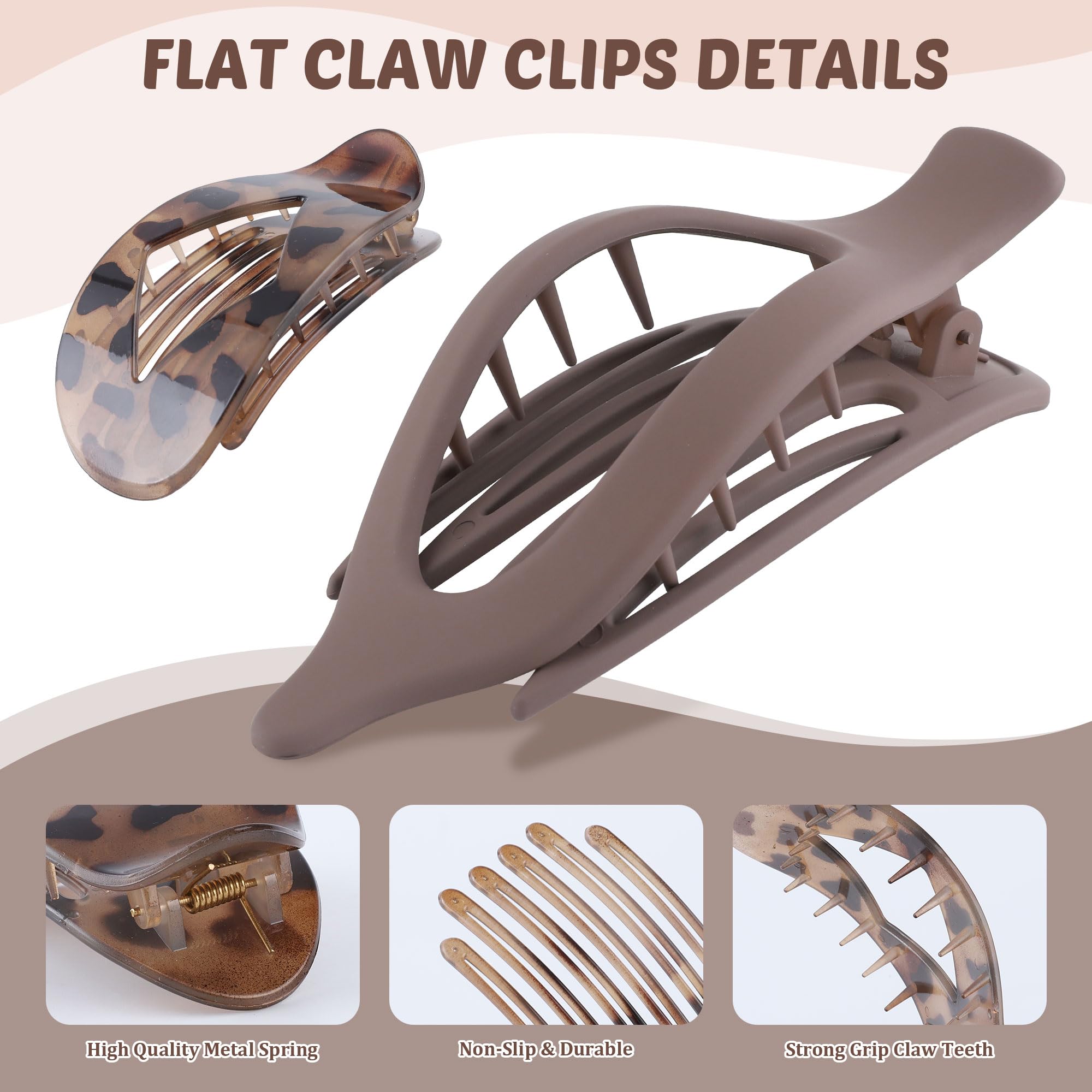 Lourny flat-back clip demonstrates comfortable all-day wear.