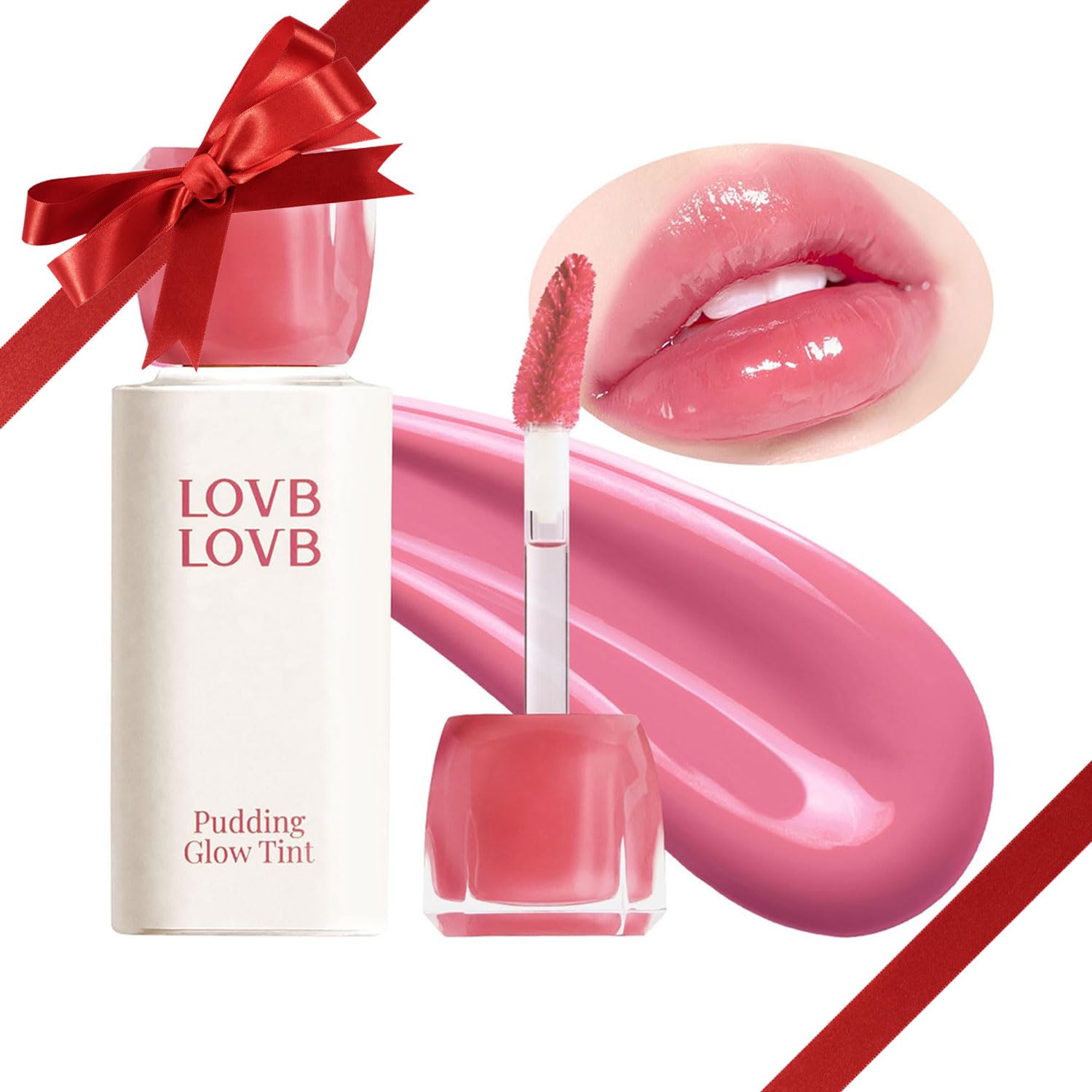 LOVB LOVB Pudding Glow lip tint outer packaging shows compact design for travel