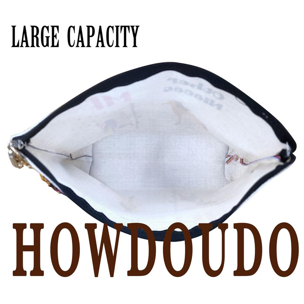 Lovdazzles travel-friendly makeup bag in a compact size for essentials.