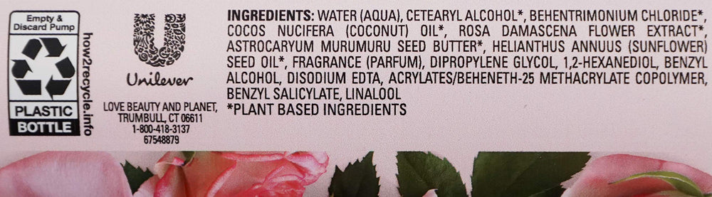 Love Beauty And Planet Blooming Color conditioner Bulgarian rose petals focus fragrant styling.