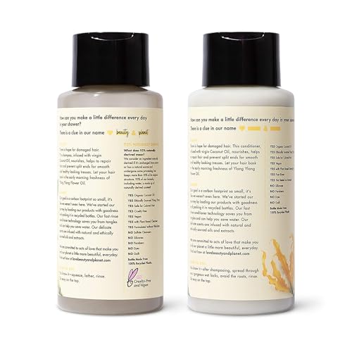 Love Beauty And Planet conditioner tube promotes detangling and smoothness.