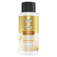 Love Beauty and Planet conditioner bottle pouring coconut oil for repair-focused care