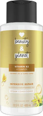 Love Beauty and Planet conditioner applying from mid lengths to ends for moisture