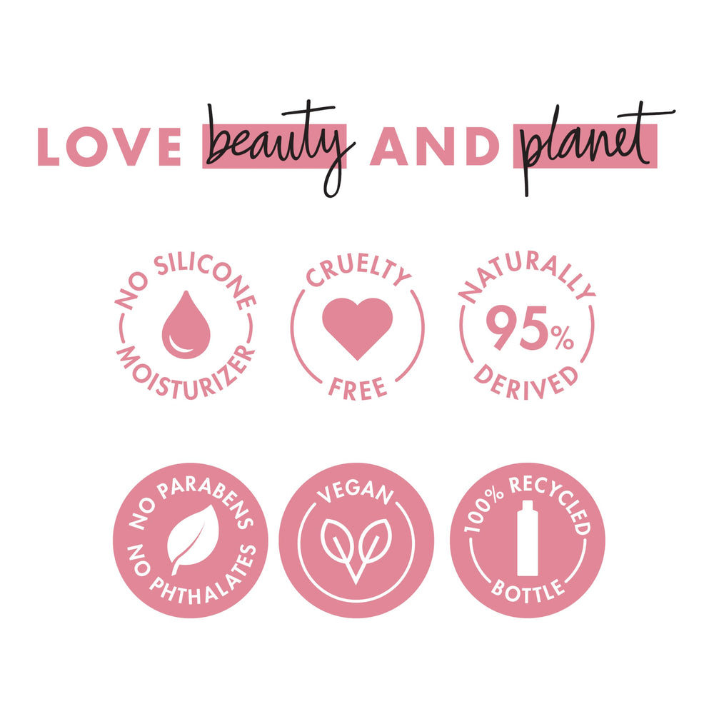 Love Beauty and Planet Delicious Glow murumuru butter closeup signals nourishing hydration.
