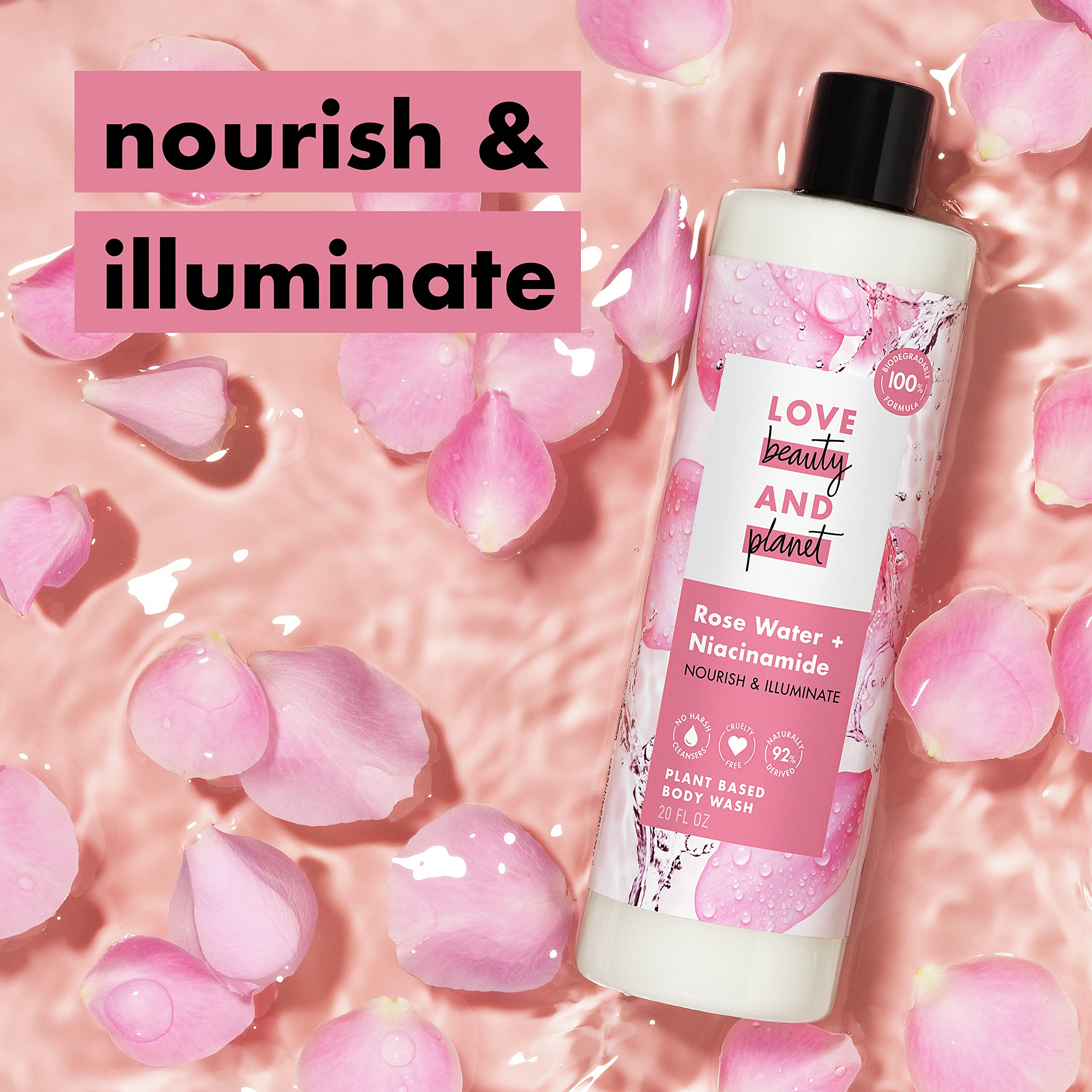 Love Beauty and Planet eco-friendly formula label notes free from sulfates and dyes