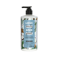 Love Beauty And Planet luscious hydration bottle highlights tropical coconut water hydration