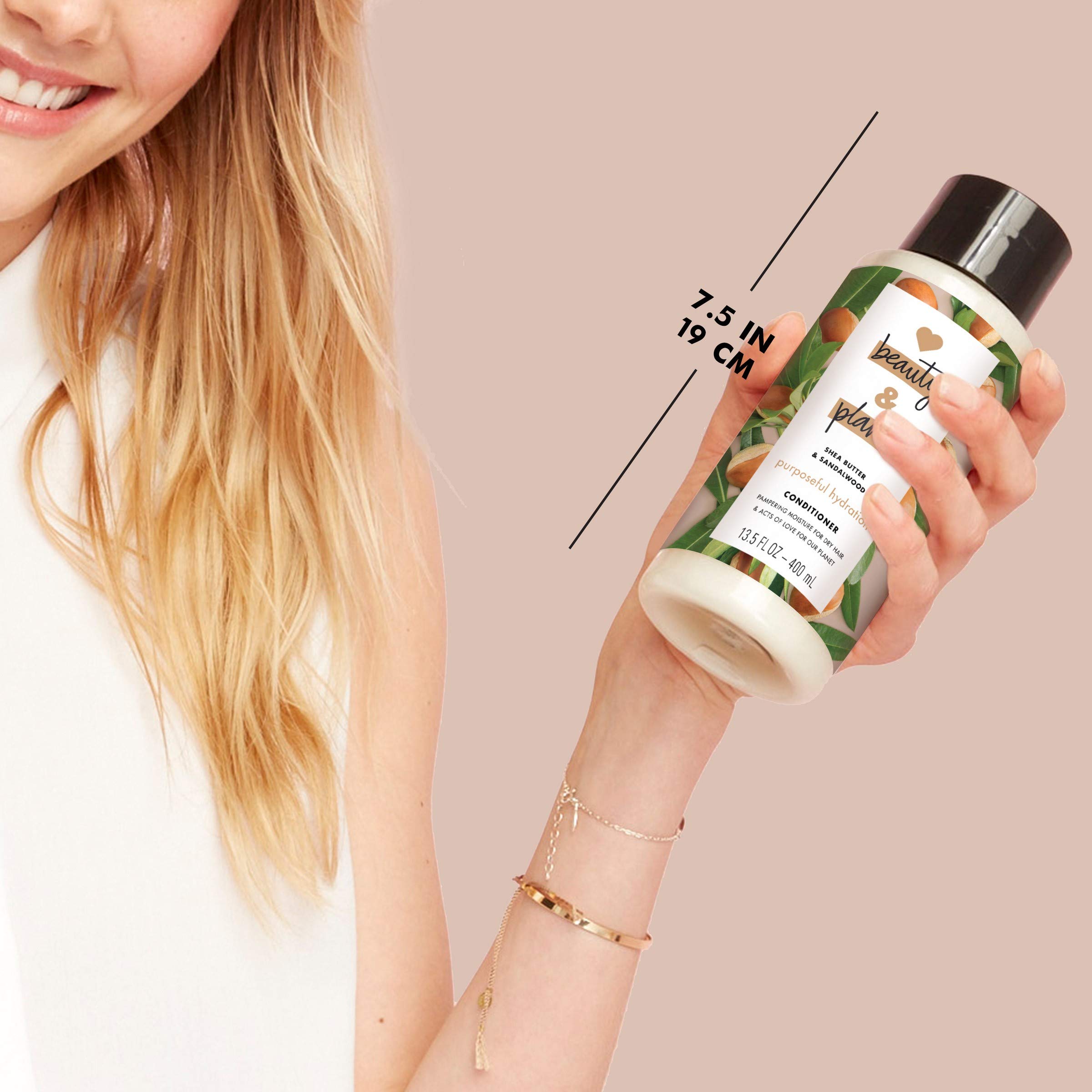 Love Beauty And Planet Purposeful Hydration rinse scene suggests easy removal and fresh scent