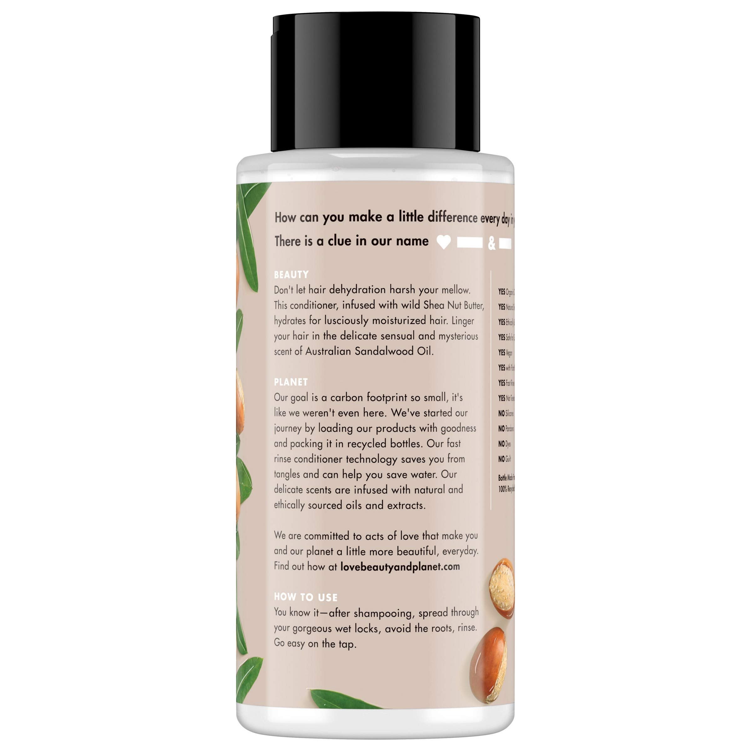 Love Beauty And Planet Purposeful Hydration texture shot emphasizes rich, hydrating consistency
