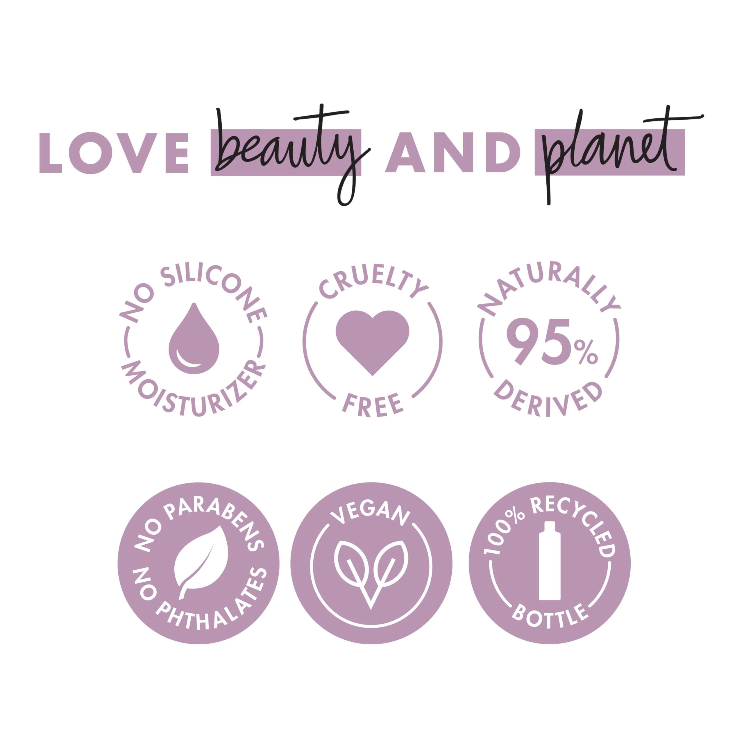 Love Beauty and Planet Soothe & Serene plant-based formula for vegan skincare.