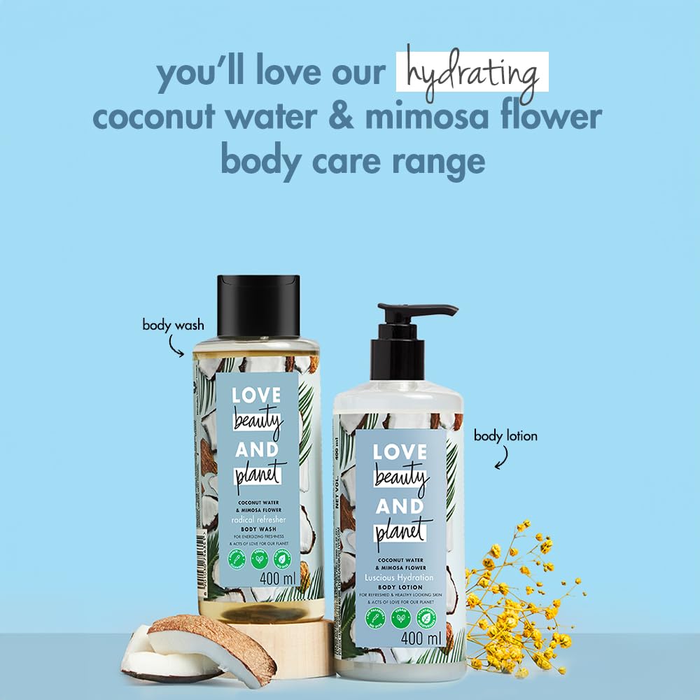 Love Beauty And Planet vegan formula graphic communicates clean, dye-free ingredients