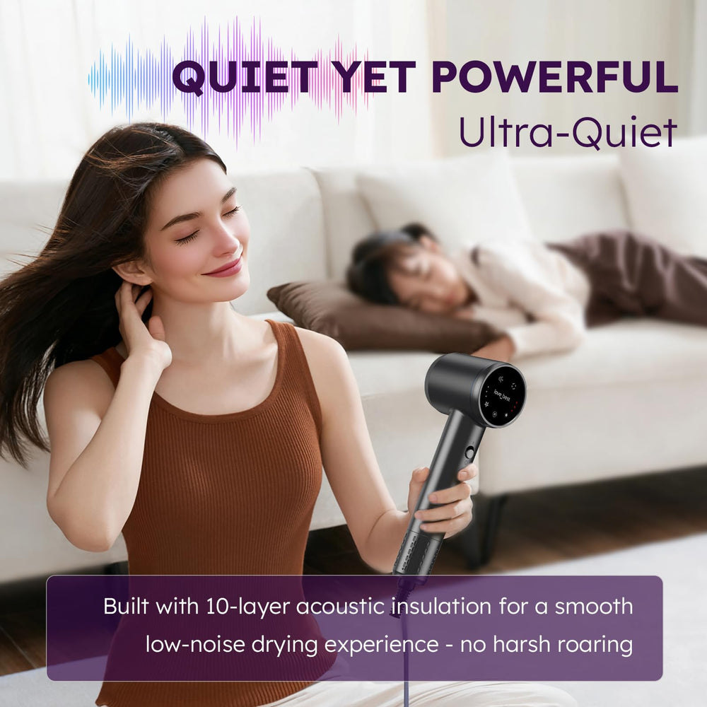 Love Best Hair Dryer 600 million ions image promises frizz control and shine