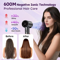 Love Best Hair Dryer touchscreen display enables precise control during styling