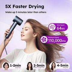 Love Best Hair Dryer ionic action demonstrates powerful airflow for fast drying