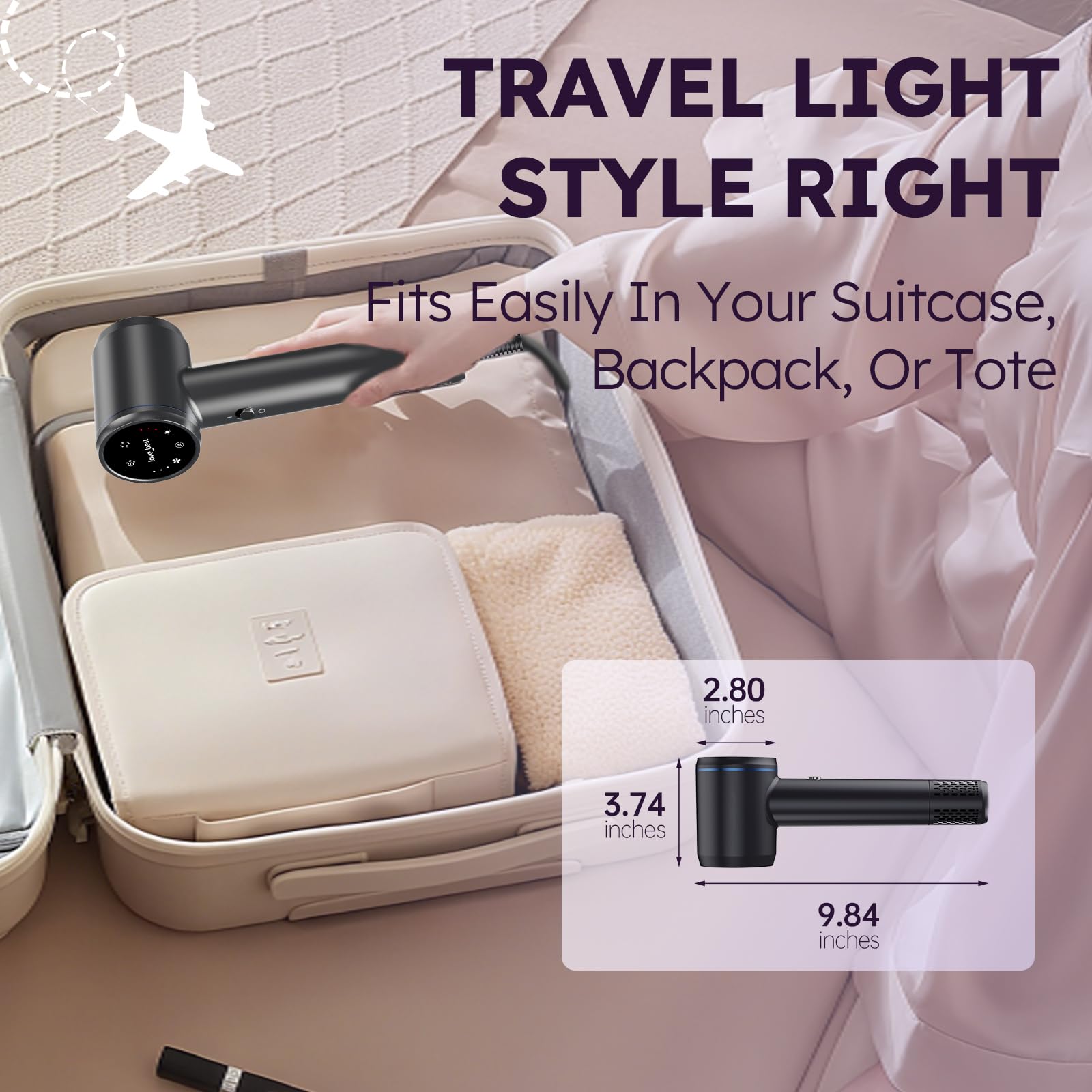 Love Best Hair Dryer lightweight quiet design reduces fatigue during long sessions
