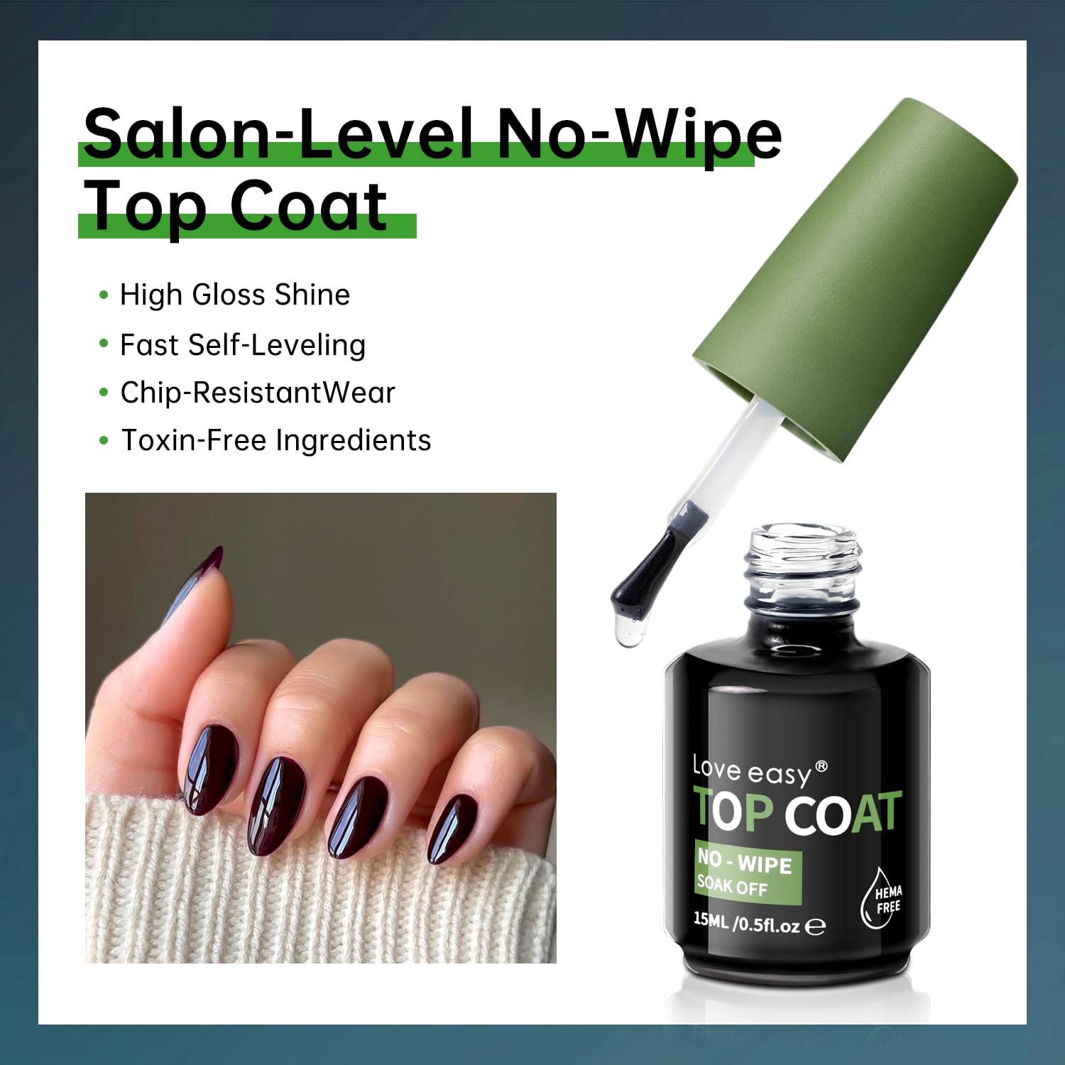 Love easy builder gel base-to-top adhesion showcased for professional use