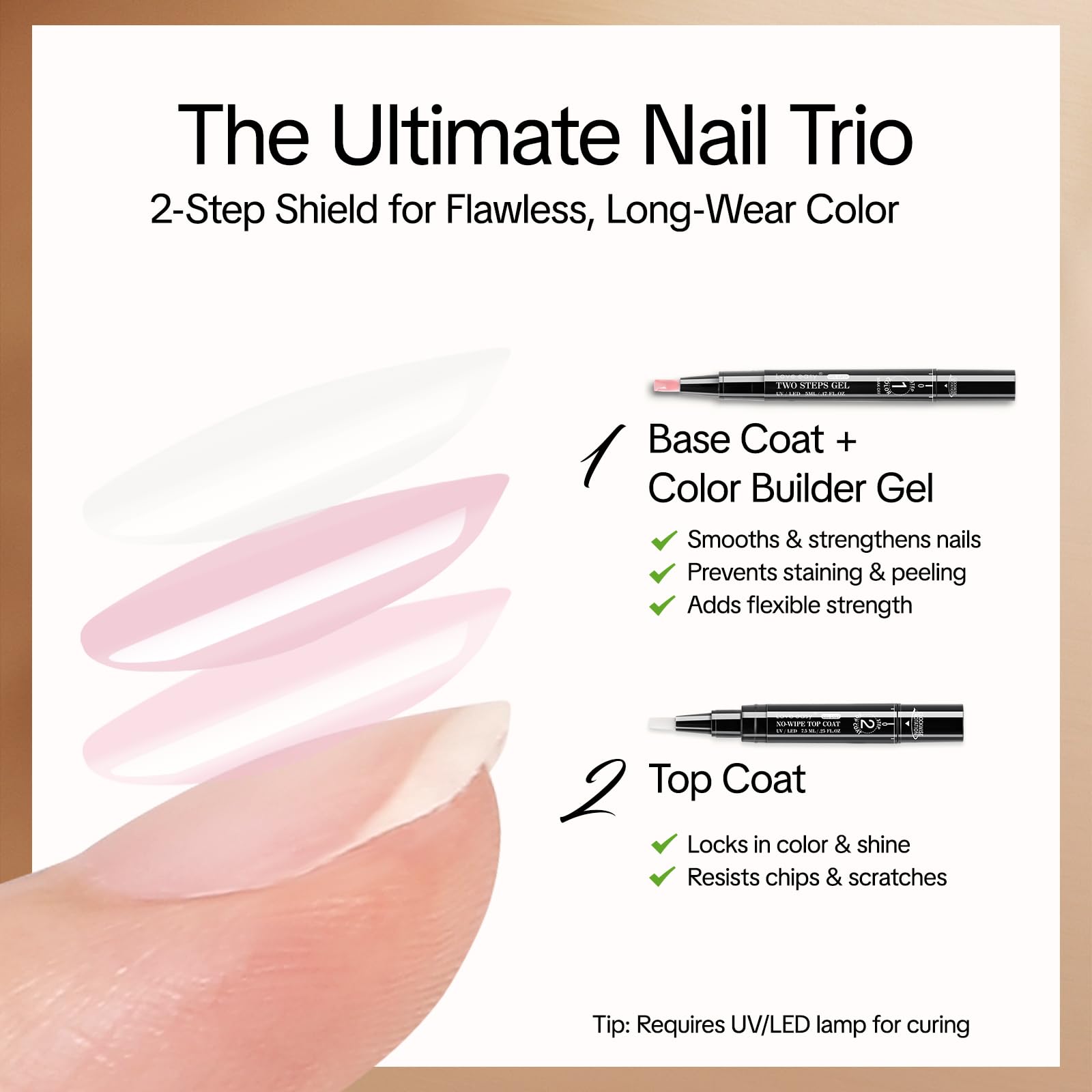 Love Easy gel nail pens quickly dry for fast manicures