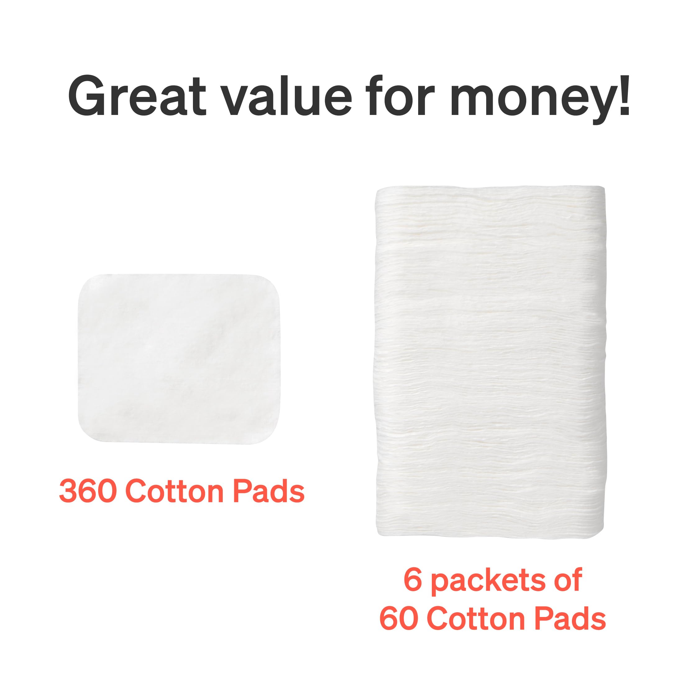 Love Noobs baby cotton pads ideal for face cleaning with warm water.
