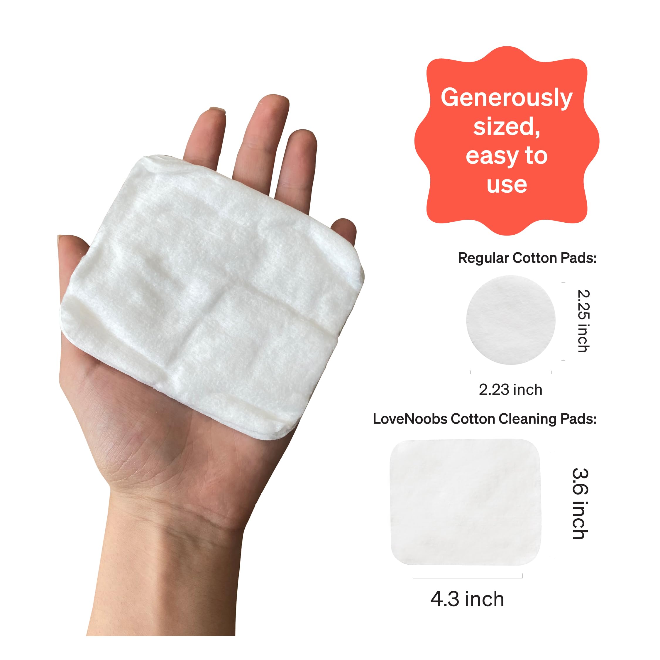 Love Noobs premium jumbo-size pads simplify diaper changes and cleansing routines.
