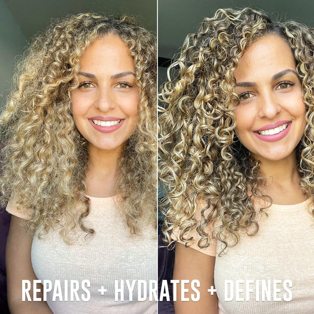 Love Ur Curls 3-step system kit displays organized routine for repair and moisture.