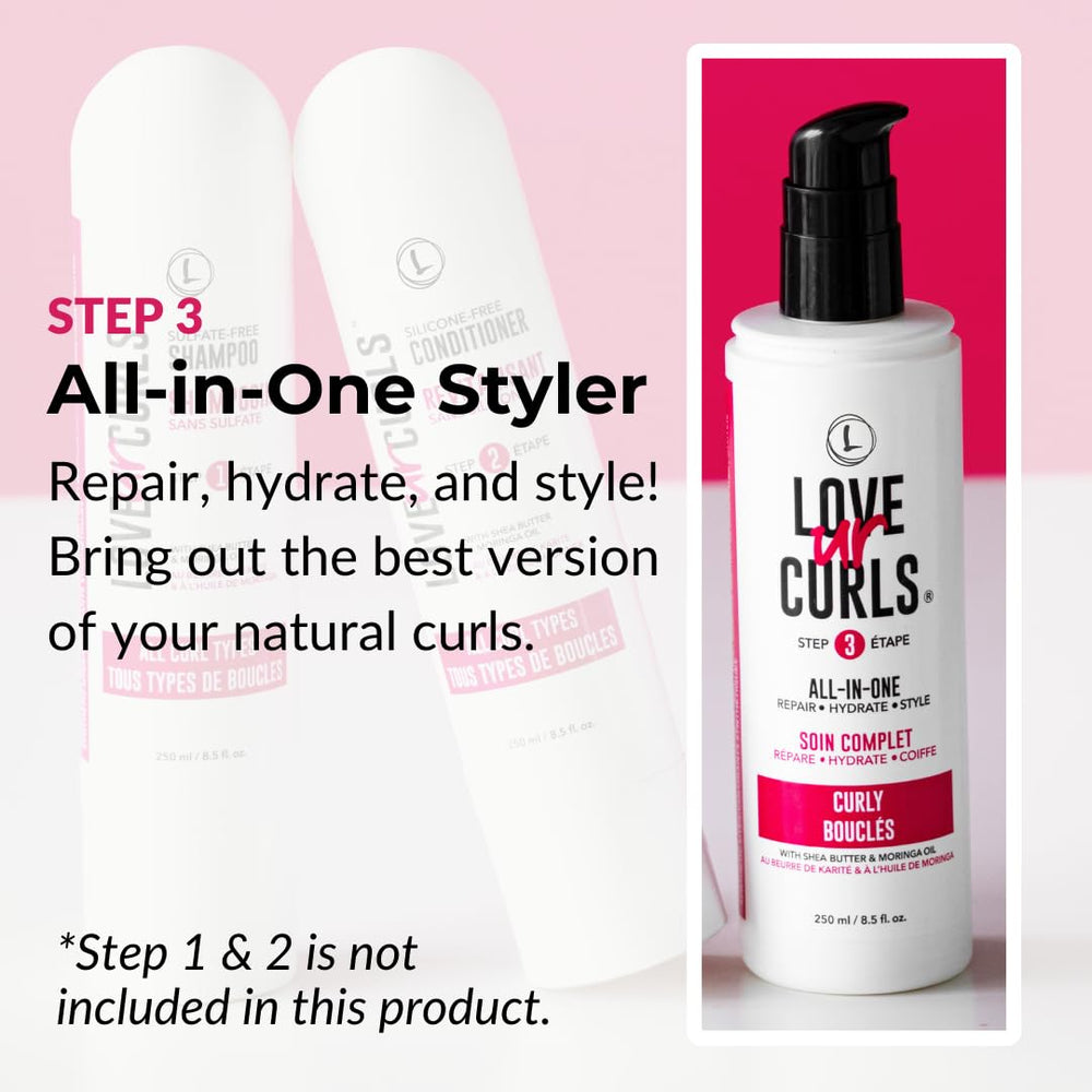 Love Ur Curls cream texture closeup shows smooth glide and non-sticky feel.