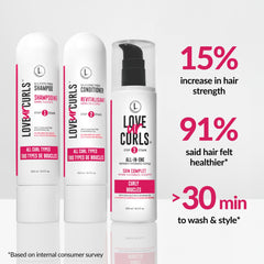 Love Ur Curls All-in-One Styler cream shows defined, manageable curls