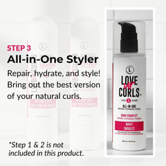 Love Ur Curls All-in-One Styler dispensing pump demonstrates easy one-step styling.