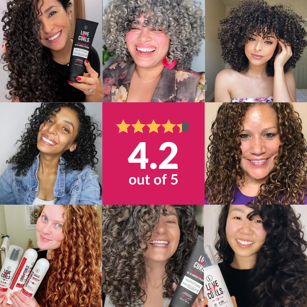 Love Ur Curls daily routine mockup demonstrates an easy, user-friendly curl-care routine.