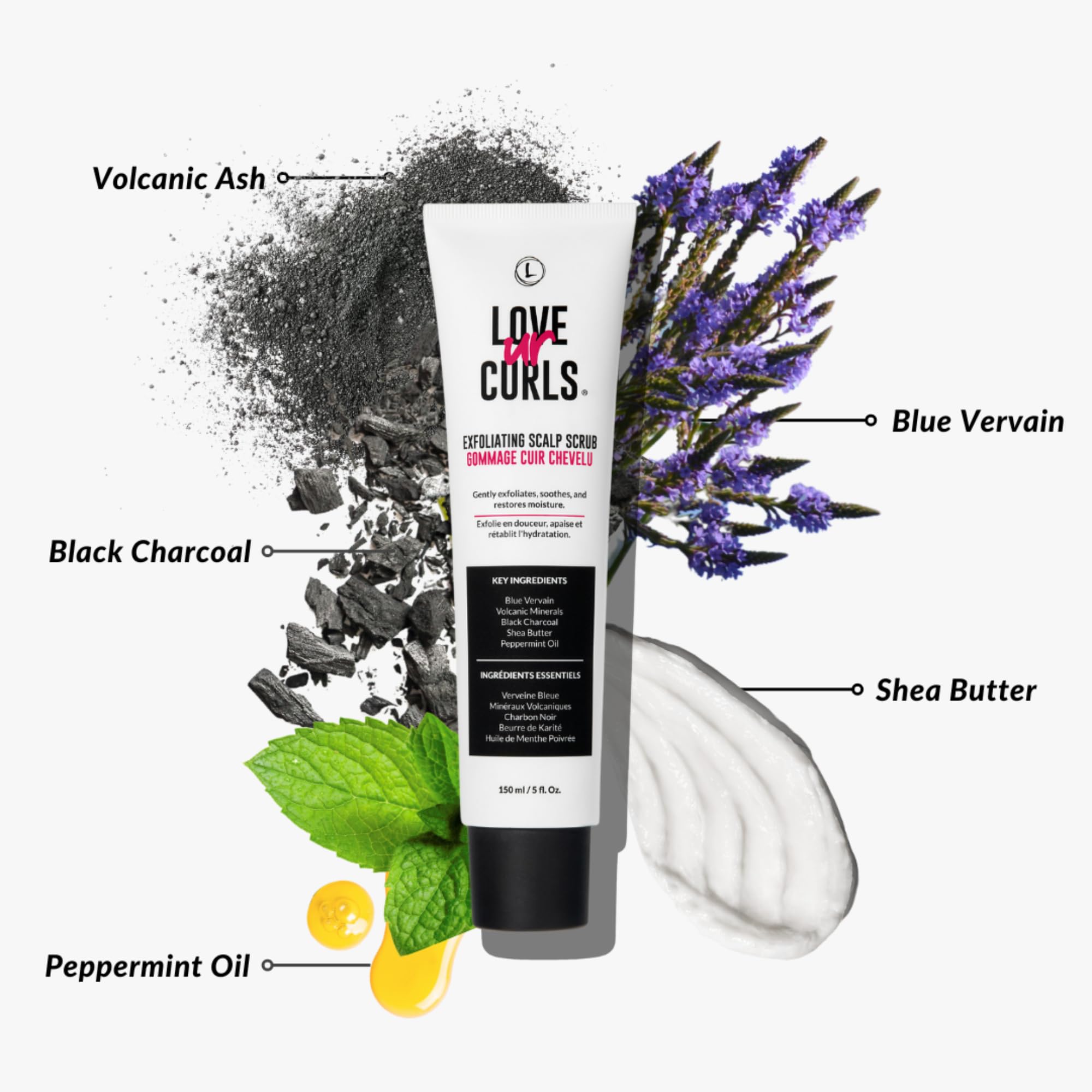 Love Ur Curls Exfoliating Scalp Scrub vegan and cruelty free formulation.