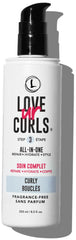 Love Ur Curls fragrance-free all-in-one curl cream bottle defines hydrated curls