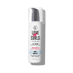Love Ur Curls fragrance-free all-in-one styler bottle front delivering fragrance-free hydration for curly hair