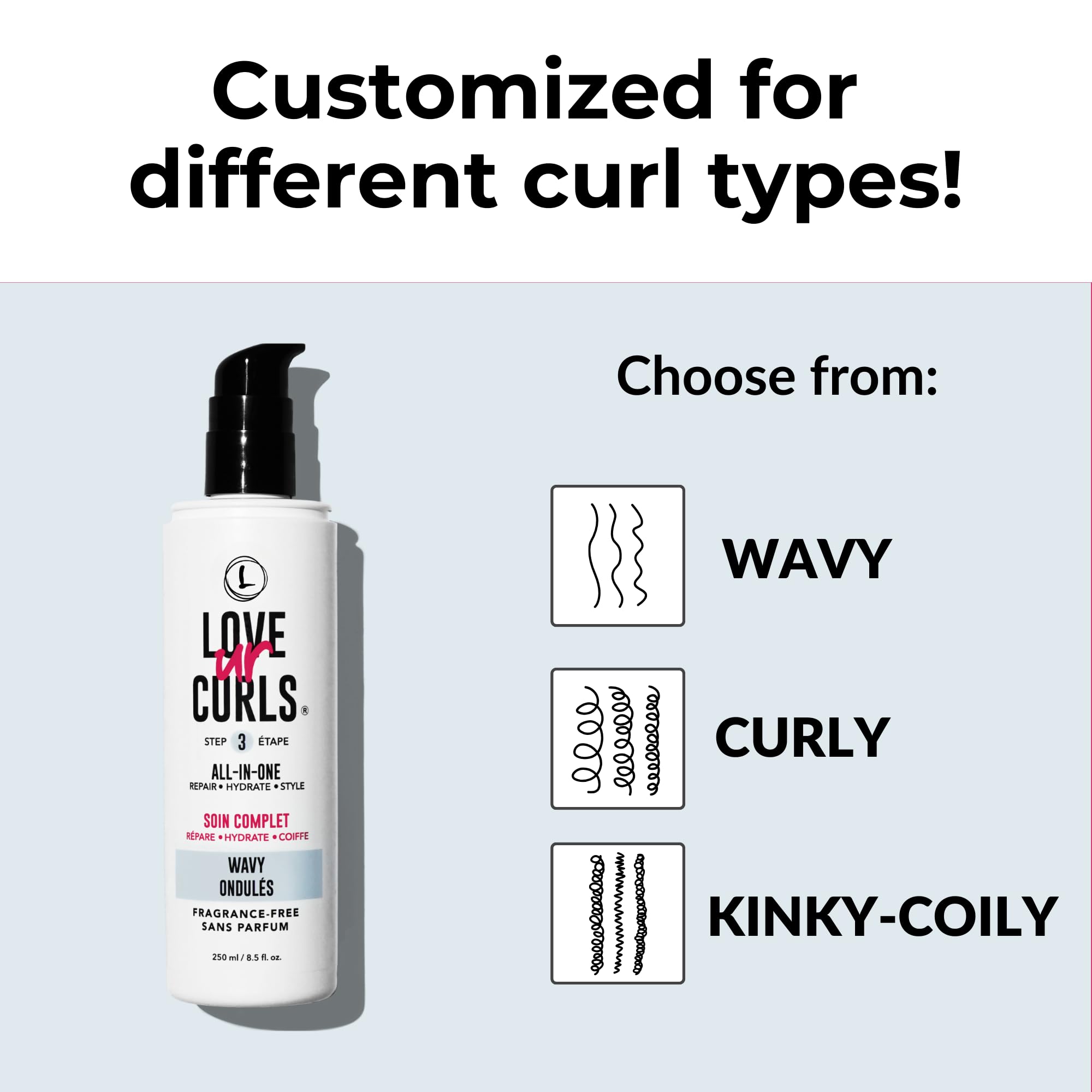 Love Ur Curls fragrance-free all-in-one styler with shea and moringa nourishes curls