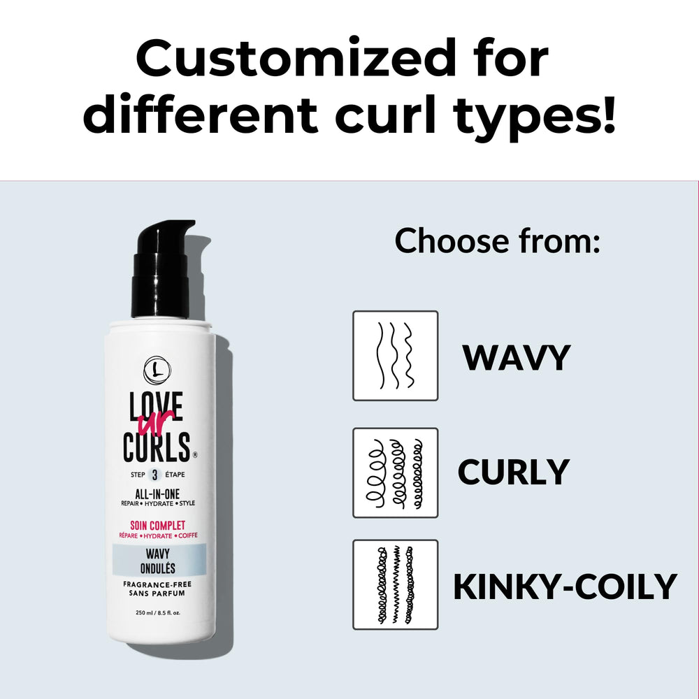 Love Ur Curls fragrance-free all-in-one styler with shea and moringa nourishes curls